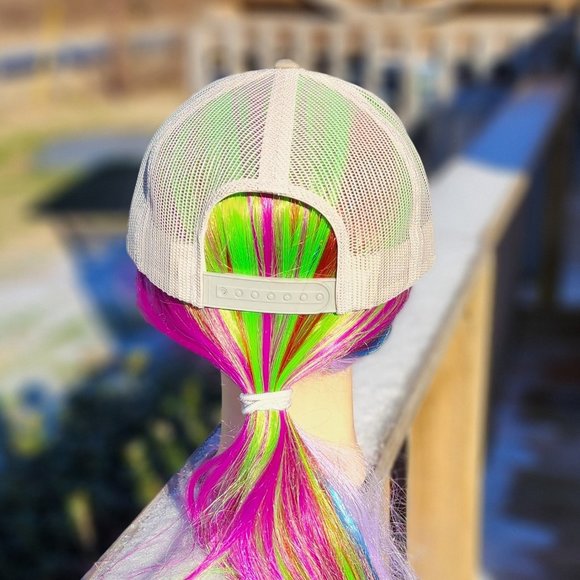 Ladies Trucker Khaki Ranch Life BLING Hat NEW - Picture 4 of 4